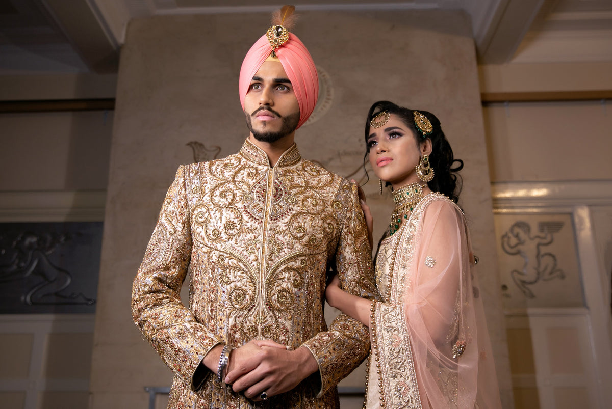 sherwani shawl style