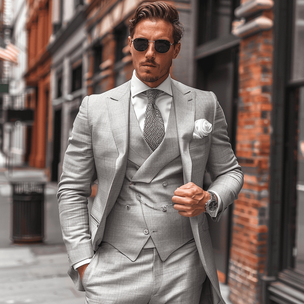 Windsor Weaves Menswear Suit in Grey