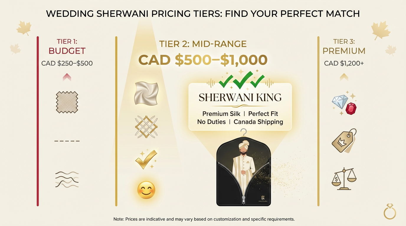 price breakdown -sherwani canada