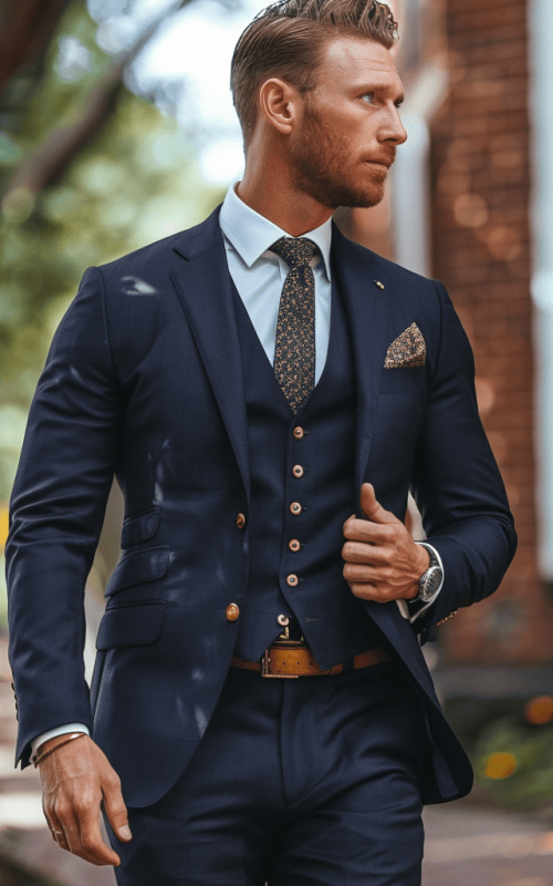 Windsor Weaves Menswear Suit - Blue